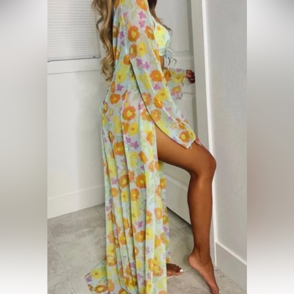 Savage X Fenty Free Spirit Floral Full-Length Robe